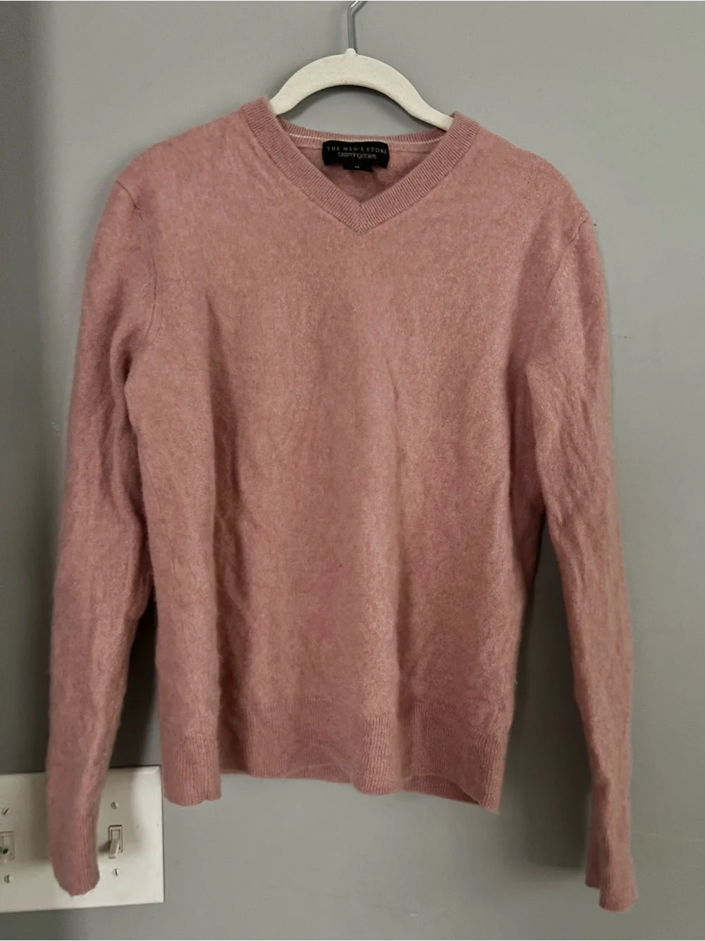 The Men's Store Men's V-Neck Sweater - Dusty Rose Pink